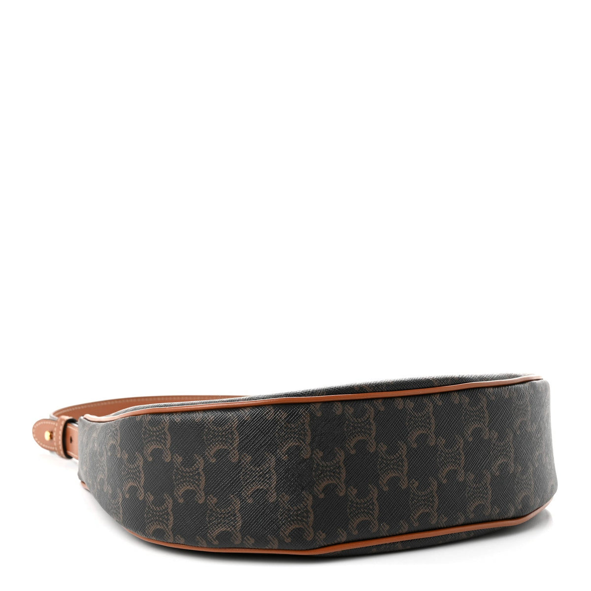 Calfskin Canvas Shoulder Bag - Tan