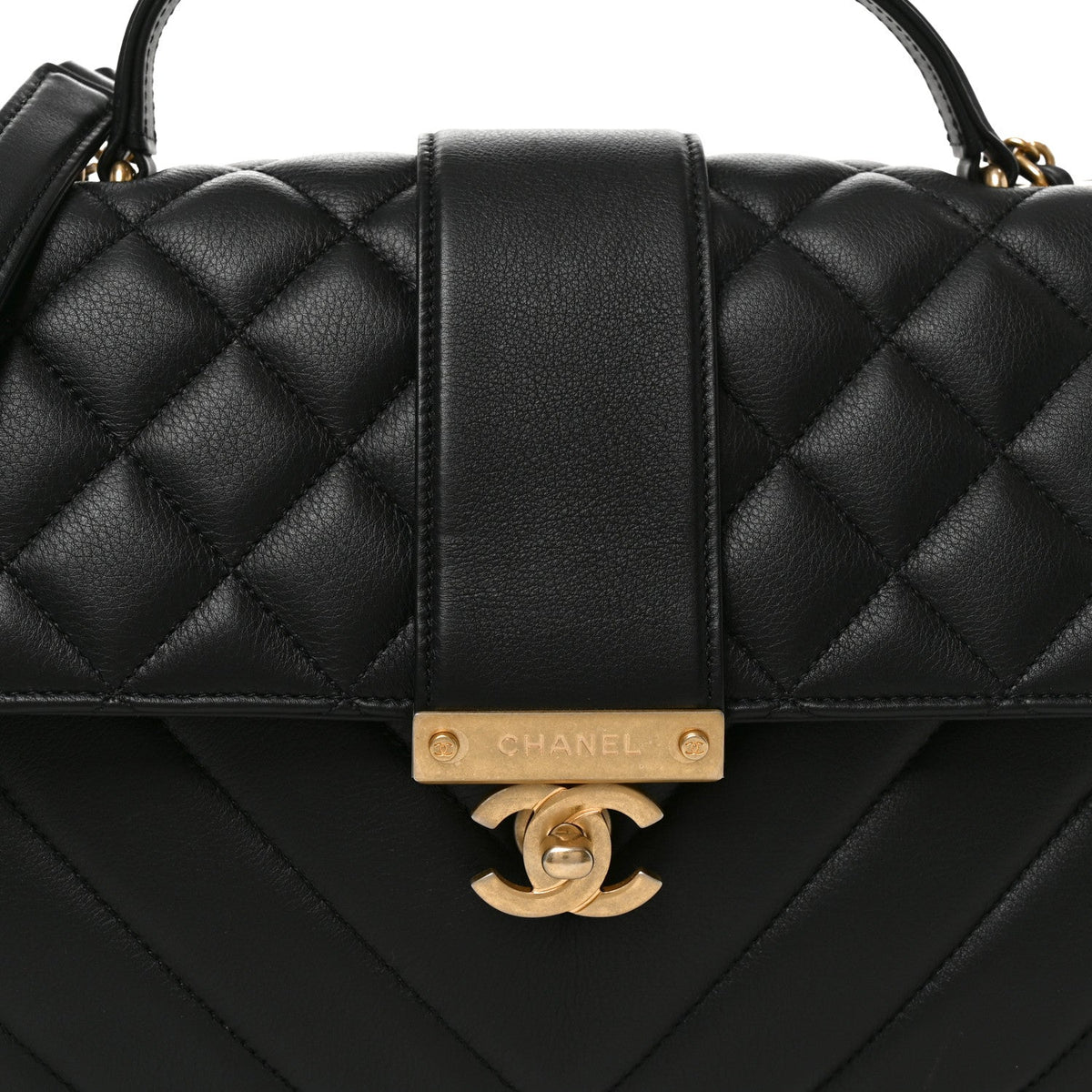 Quilted Calfskin Handbag - Black