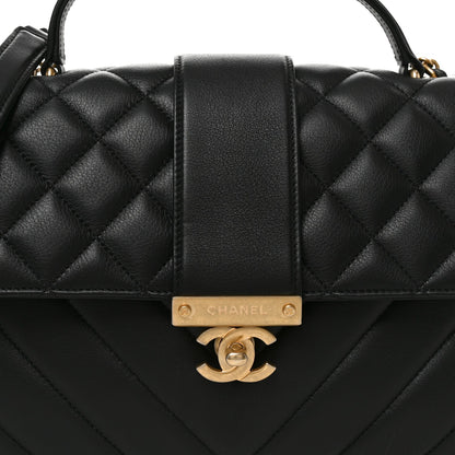 Quilted Calfskin Handbag - Black