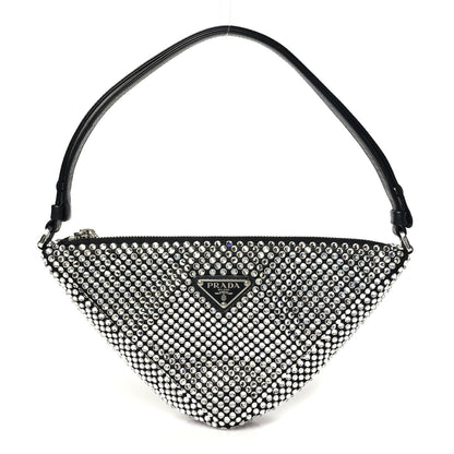 Satin Crystal Triangle Pouch Cristal Pouch