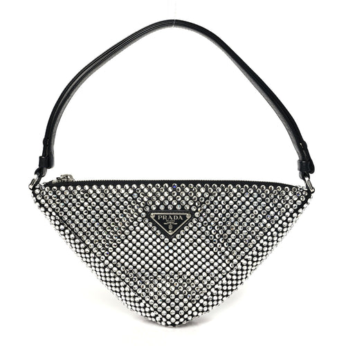 Satin Crystal Triangle Pouch Cristal Pouch