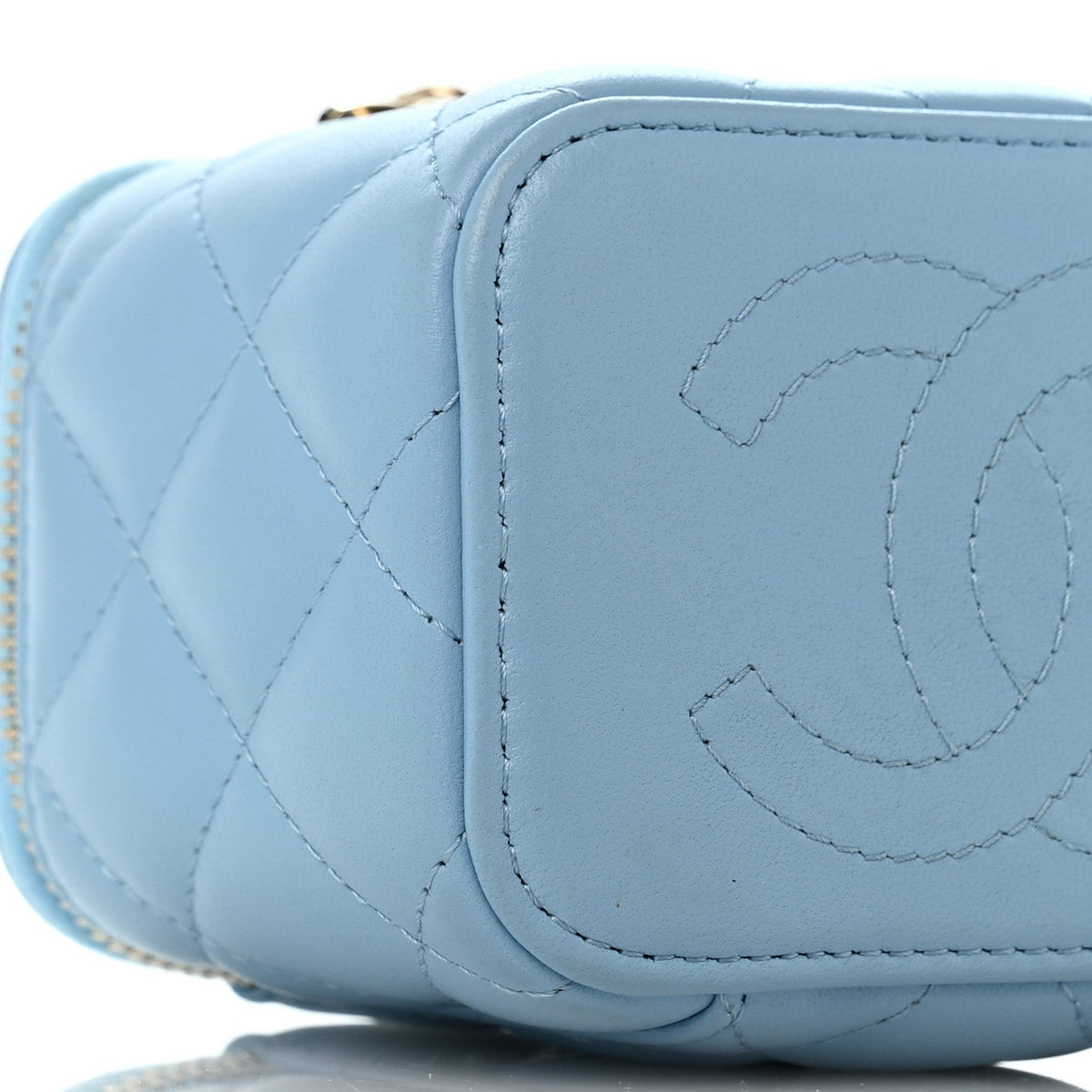 Mini Quilted Lambskin Handbag - Blue