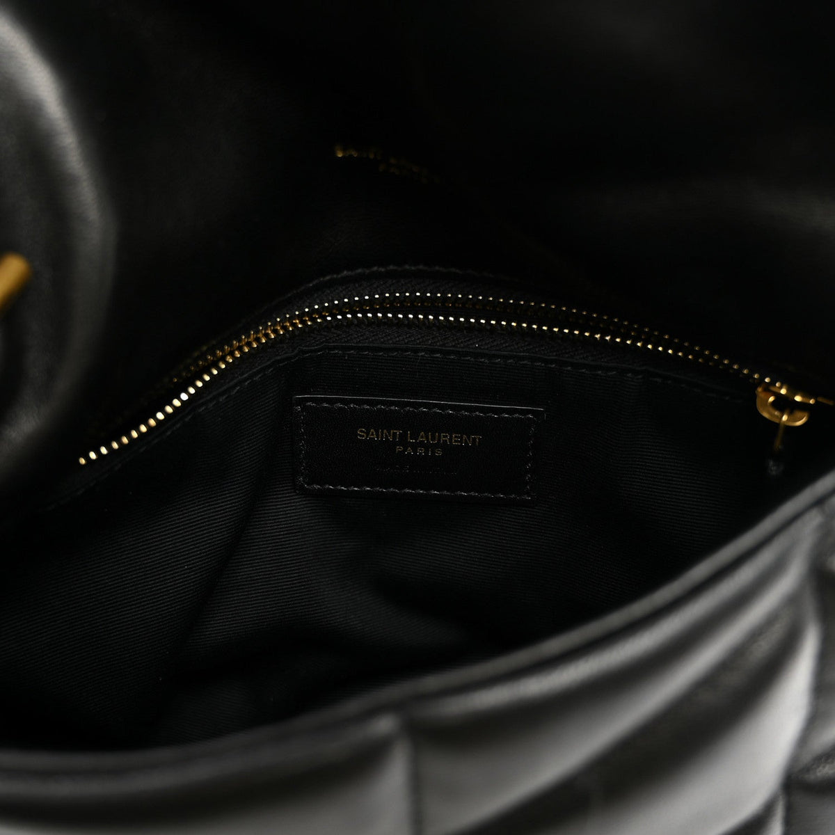 Quilted Lambskin Satchel Bag - Black