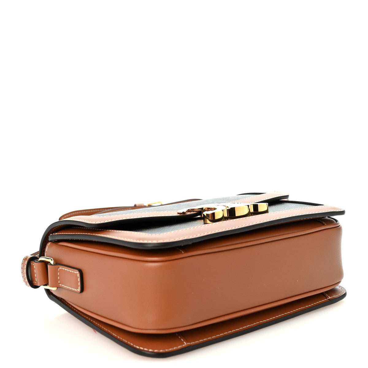 Calfskin Canvas Handbag - Tan