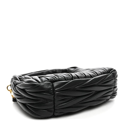 Small Nappa Hobo Bag - Black