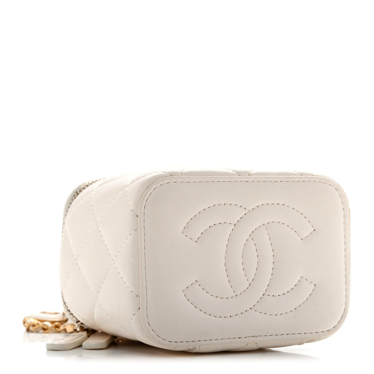 Mini Quilted Lambskin Handbag - White