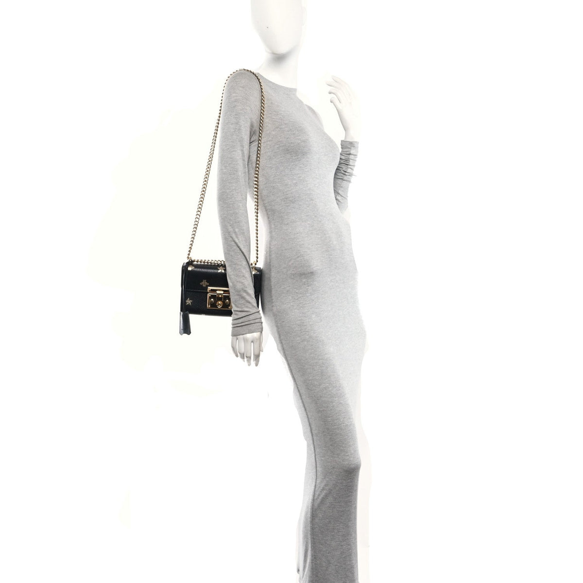 Small Calfskin Shoulder Bag - Black