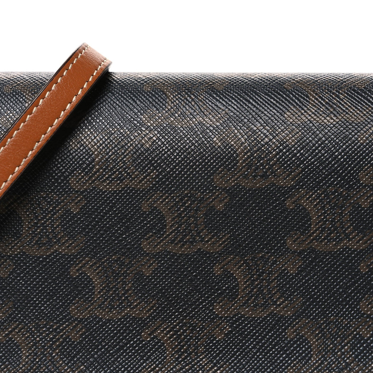 Lambskin Canvas Wallet Bag - Tan