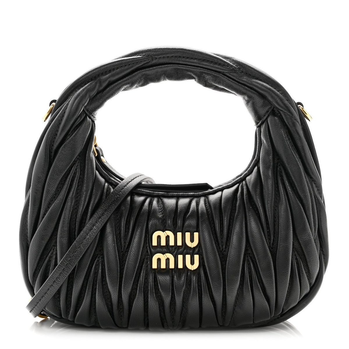 Mini Nappa Hobo Bag - Black