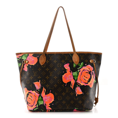 Monogram Roses Neverfull Mm Handbag