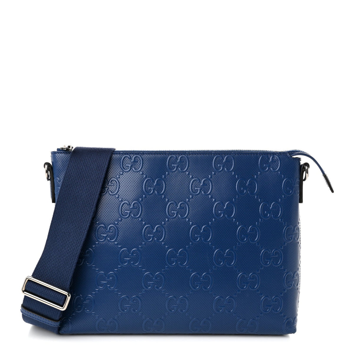 Medium Calfskin Pouch - Blue