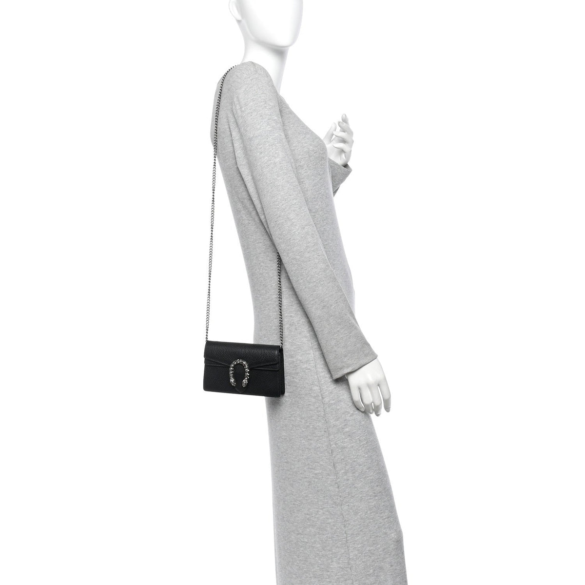 Mini Calfskin Shoulder Bag - Black