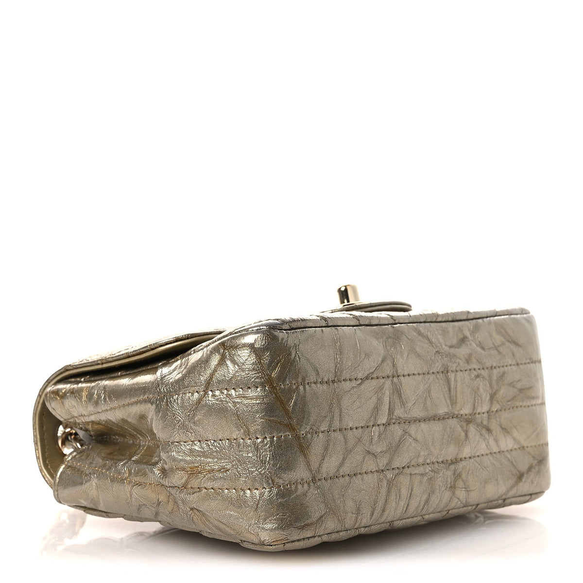 Mini Quilted Calfskin Flap Shoulder Bag - Gold