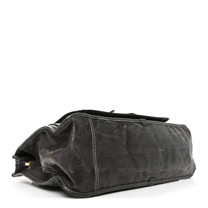 Large Calfskin Tote Bag - Grey