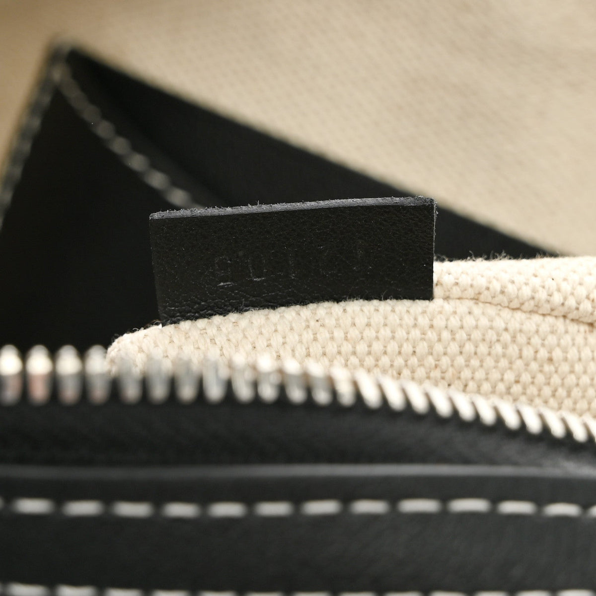 Calfskin Canvas Handbag - Black