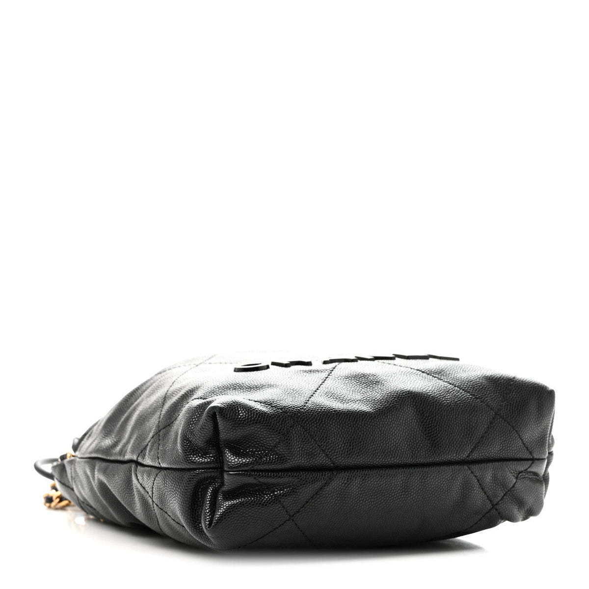 Mini Quilted Caviar Handbag - Black