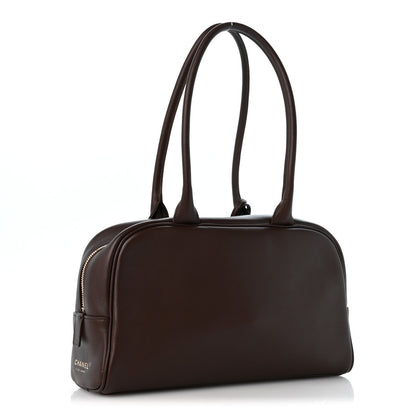 Large Calfskin Handbag - Brown
