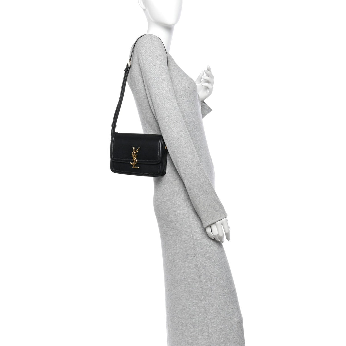 Small Calfskin Satchel Bag - Black