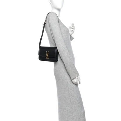 Small Calfskin Satchel Bag - Black