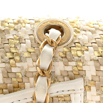Lambskin Flap Shoulder Bag - Gold