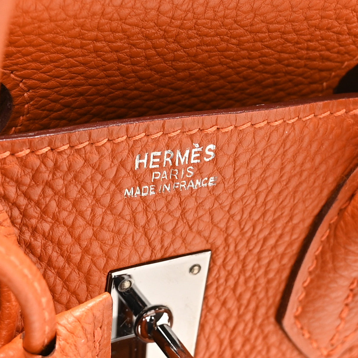 Togo Verso Birkin 25 Potiron Fauve Handbag