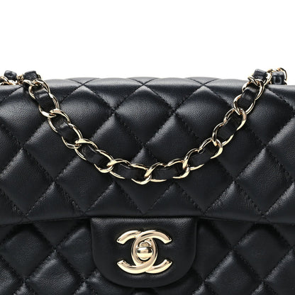 Mini Quilted Lambskin Flap Shoulder Bag - Tan