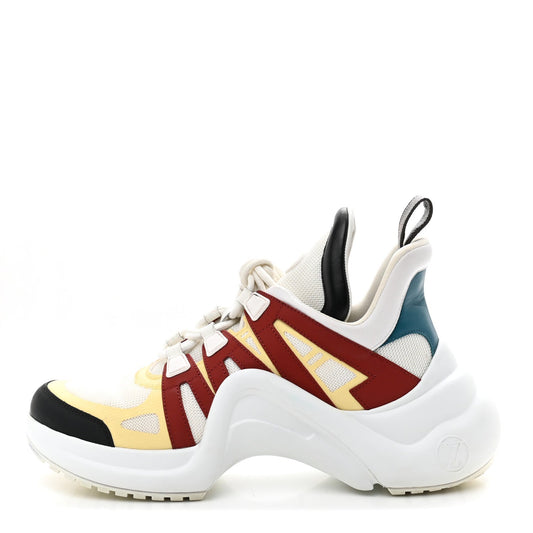 Calfskin Technical Nylon LV Archlight Sneakers Terracotta