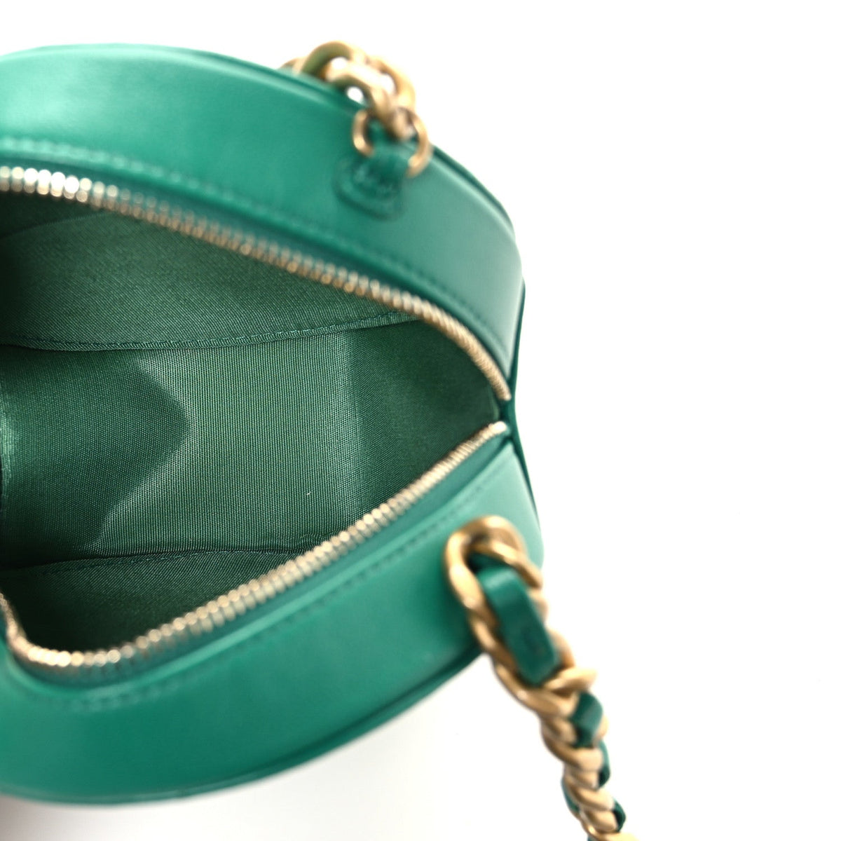 Quilted Lambskin Clutch Bag - Green
