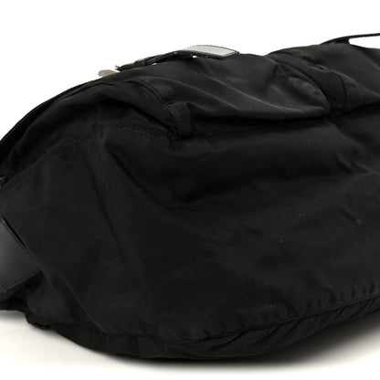 Nylon Shoulder Bag - Black