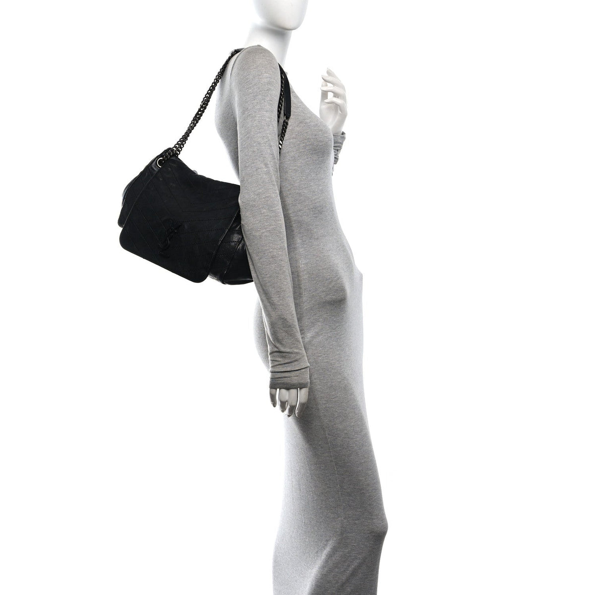 Medium Lambskin Handbag - Black
