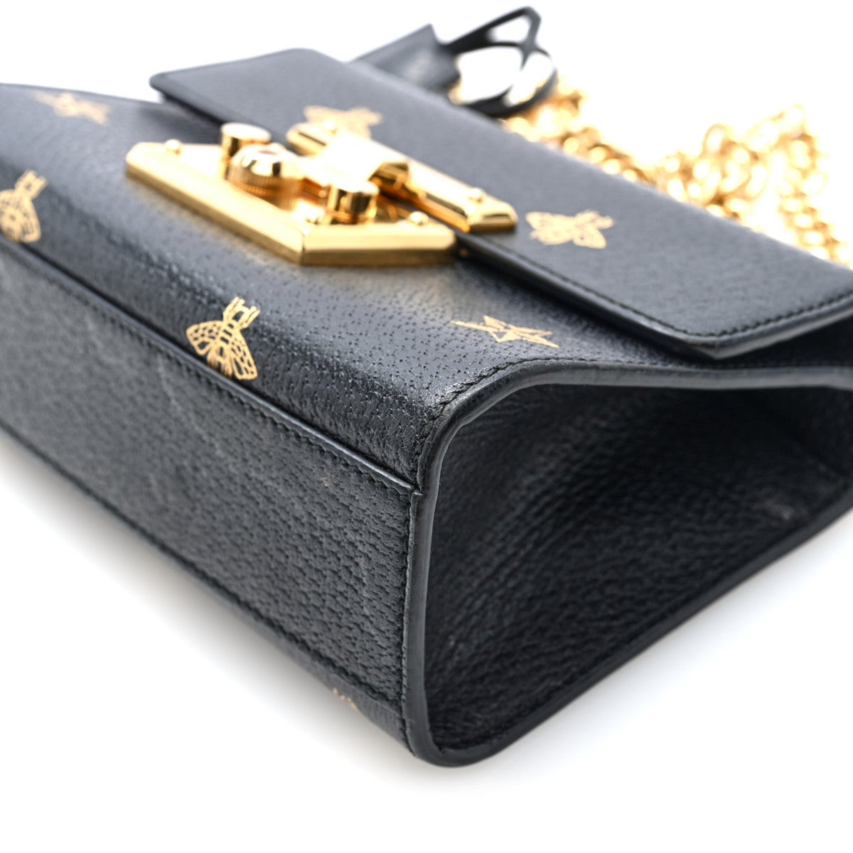 Small Calfskin Shoulder Bag - Black