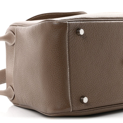 Taurillon Clemence Lindy 30 Etoupe Handbag