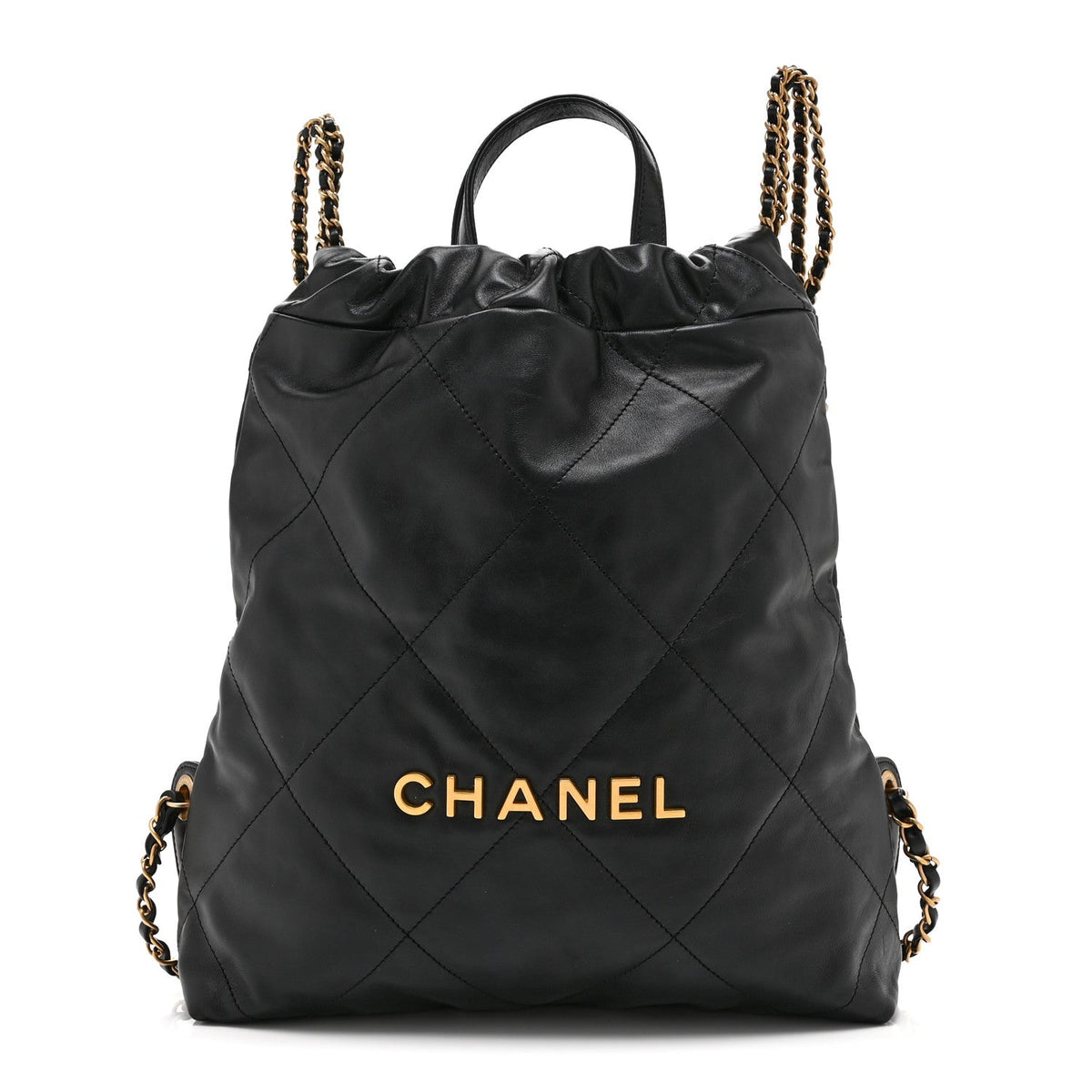 Quilted Calfskin Backpack - Black