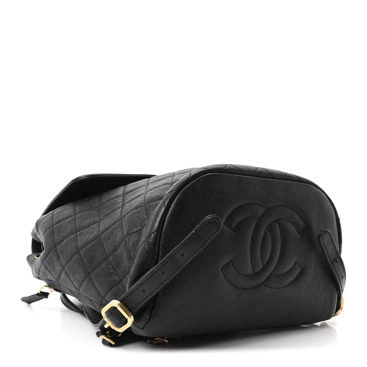 Quilted Caviar Backpack - Black