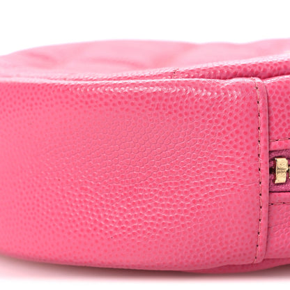 Quilted Caviar Clutch Bag - Pink