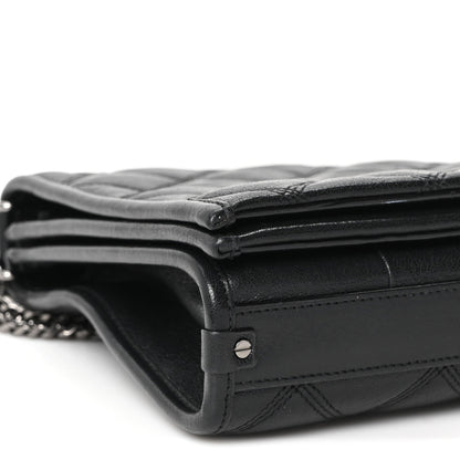Mini Quilted Lambskin Handbag - Black