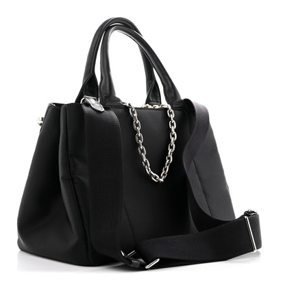 Nylon Nappa Tote Bag - Black