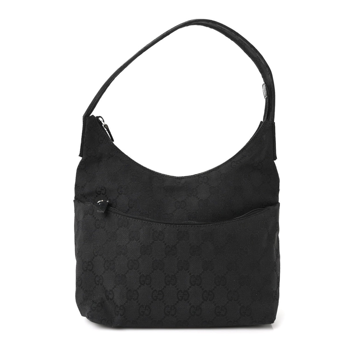 Small Nylon Hobo Bag - Black