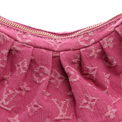 Monogram Denim Pochette Valley Fuchsia Handbag