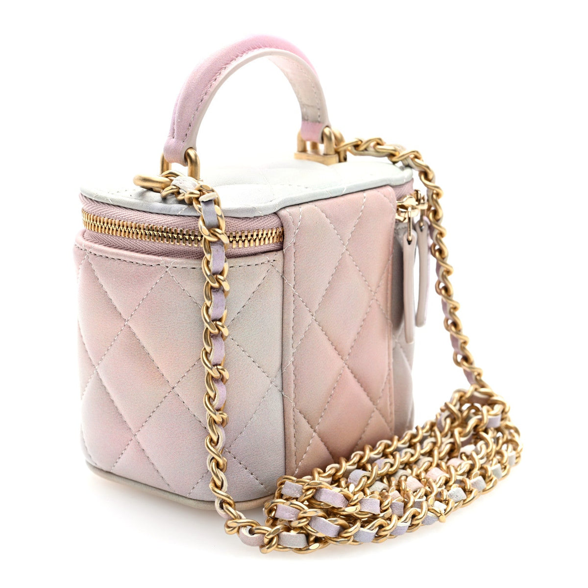 Mini Quilted Lambskin Handbag - Pink