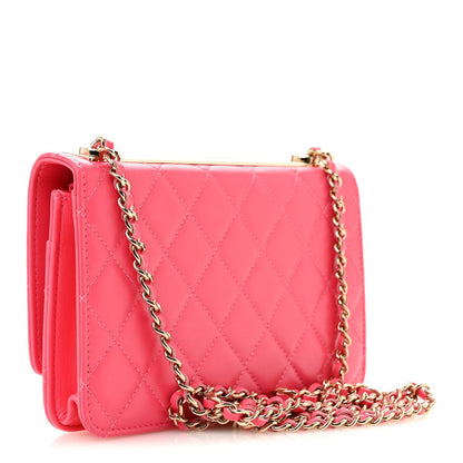 Quilted Lambskin Wallet Bag - Pink