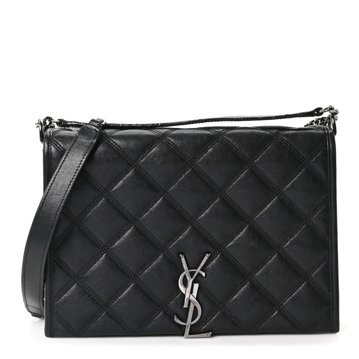Mini Quilted Lambskin Handbag - Black