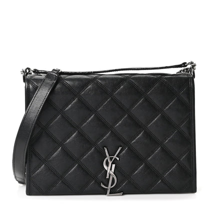 Mini Quilted Lambskin Handbag - Black