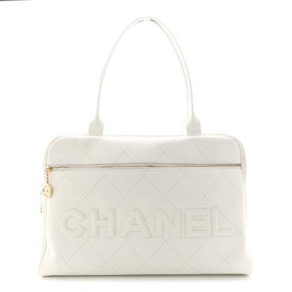 Maxi Calfskin Handbag - White
