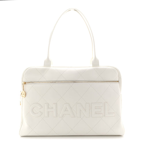 Maxi Calfskin Handbag - White