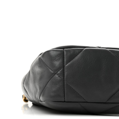 Medium Quilted Lambskin Flap Shoulder Bag - Grey