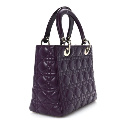 Medium Lambskin Handbag - Purple