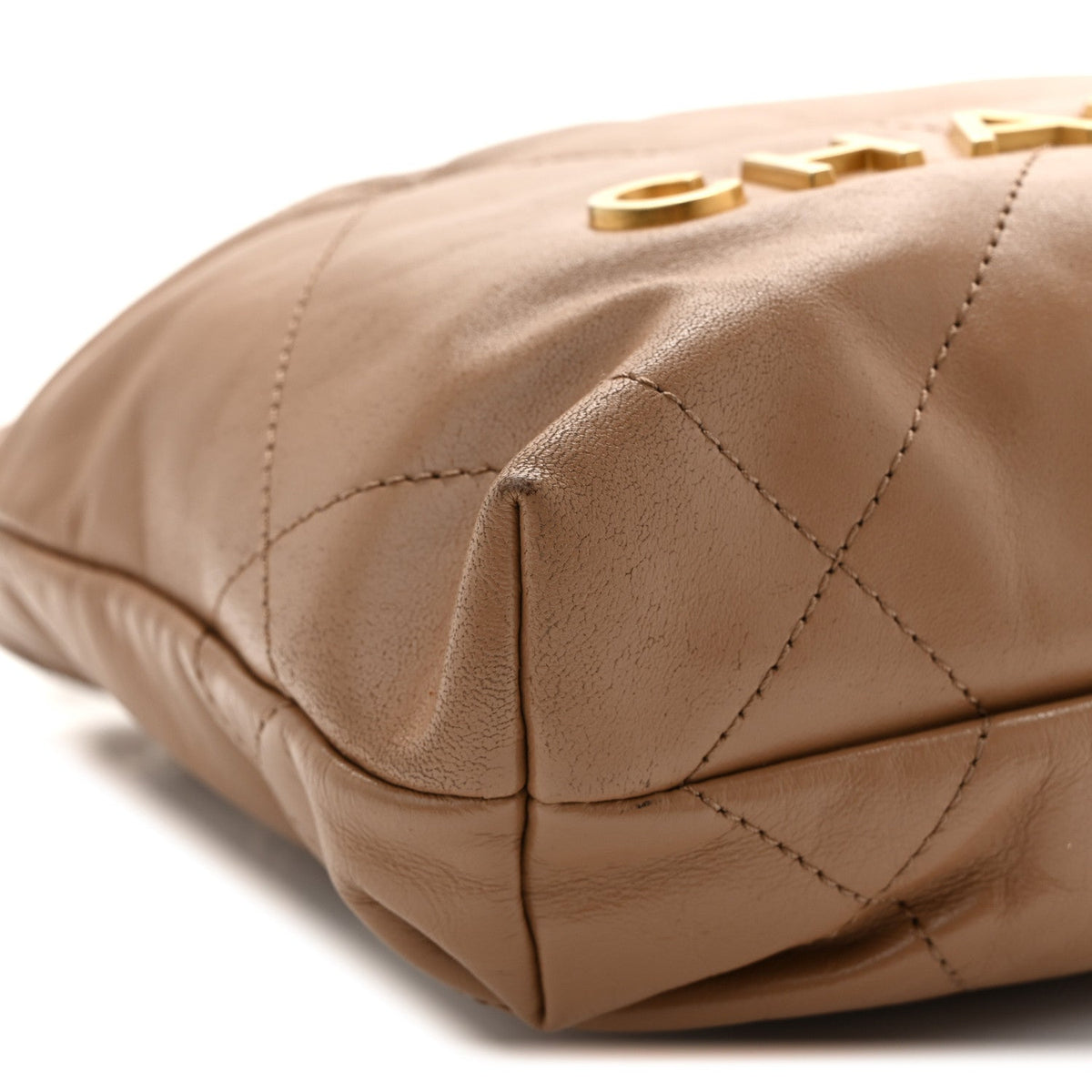 Mini Quilted Calfskin Handbag - Beige