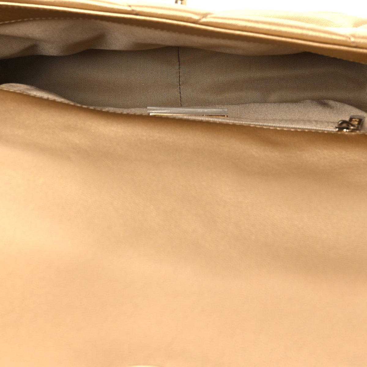 Medium Quilted Goatskin Flap Shoulder Bag - Gold
