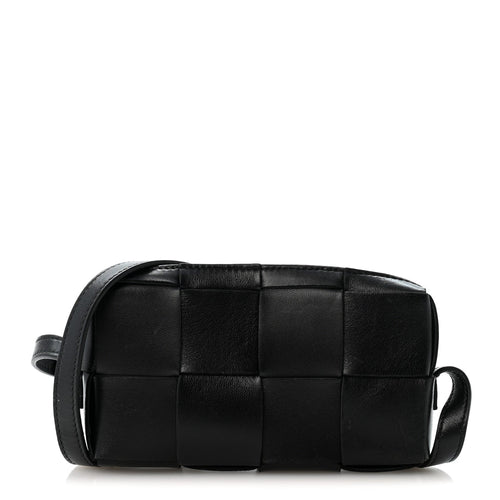 Maxi Lambskin Crossbody Bag - Black